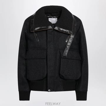 26 F/W 사카이 네이비 블루블랙 자켓 인 울 & 나일론 26-08 B0052335264