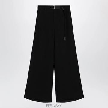26 F/W 사카이 블랙 와이드레그 벨트 트라우저 26-08712SI B0052335268