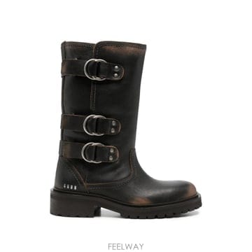 Golden Goose ��籸�� triple buckle distressed effect biker boots 12236708577��籸�� triple buckle distressed effect biker boots 1