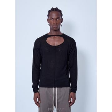 Rick Owens 26 FW �������� ���� Cut Out Detail Sweater RU02F4612 ML 09 TP8779626 FW �������� ���� Cut Out Detail Sweater RU02F4612 M