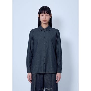 Max Mara 26 FW �������� ���� Button Down Denim Shirt 2621116022600 001 TP8726 FW �������� ���� Button Down Denim Shirt 2621116022