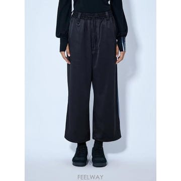 26 FW 요지야마모토 여성 새틴 그라디언트 3 스트라이프 트랙 팬츠 KW9619 TP877973559