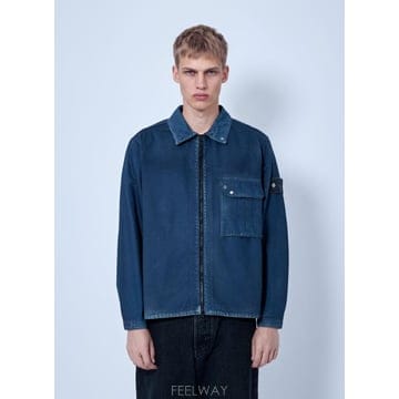 26 FW 스톤아일랜드 남성 Zip Front Overshirt with Patch Pocket L2S141