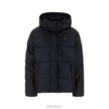 [X45]폴로  211932183 001 여성 스웨터 니트 가디건 Navy blue nylon down ja