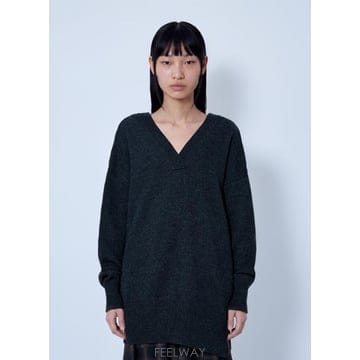 26 FW 아워레가시 여성 Raise V Neck Sweater our0265005blk