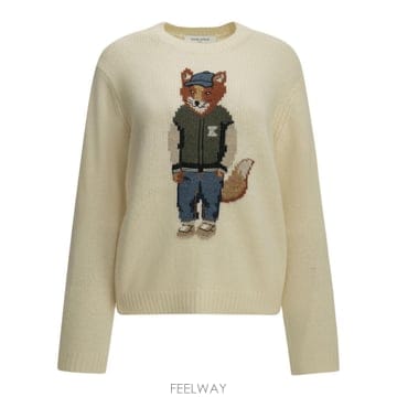 26FW 메종 키츠네 드레스 폭스 크루 넥 스웨터 MRWKJ09KT12410383 TP581858953