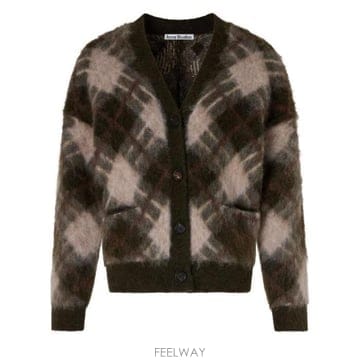 Acne 26 FW �ø��� �׸� üũ ���̳� ����� �� ��Ʈ��ġ �ս����� ��ư Ŭ���� �����26 FW �ø��� �׸� üũ ���̳� ����� �� ��Ʈ��ġ �ս�