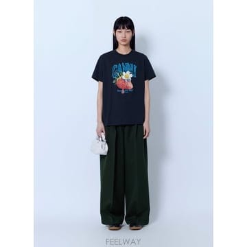 26 F/W 가니 FRUIT 로고 코튼 티셔츠 A1050292 252 B0112335843