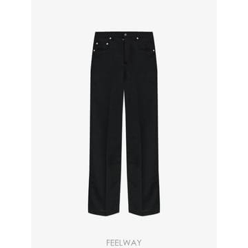 릭오웬스 Geth 하이라이즈 테일러드 데님 진 블랙