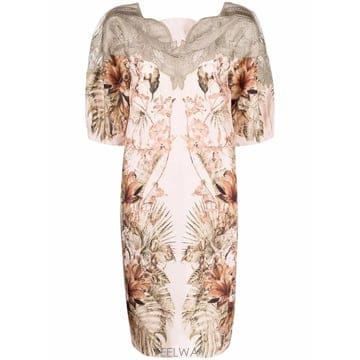 Alberta Ferretti 26 FW �˺���Ÿ�䷹Ƽ ��ũ��� ������ �÷η� ����Ʈ ����Ʈ �巹�� AEF221U04481631 TP45426 FW �˺���Ÿ�䷹Ƽ ��ũ��� ������ �÷η� ����Ʈ ��