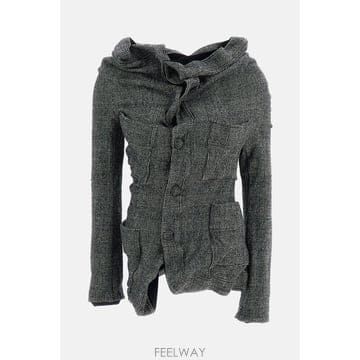 26 F/W 준야 와타나베 롱 디스트럭쳐 니트 자켓 JRJ025051 B0032323592