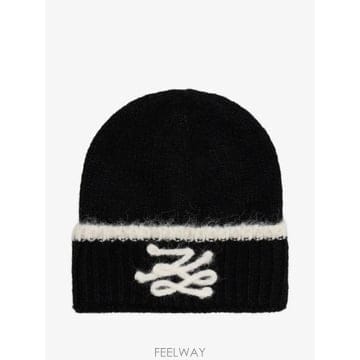 26 FW 칼라거펠트 로고 자수 골지 비니 B4W33003999 TP459052149