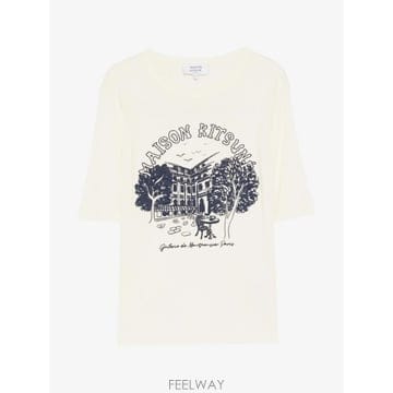 Maison Kitsune 26 FW ���� Ű���� GALERIE DE MONTPENSIER T SHIRT QW00108KJ7035 TP26 FW ���� Ű���� GALERIE DE MONTPENSIER T SHIRT QW001