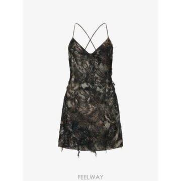 26 FW 로베르토 카발리 레이스 미니 드레스 XWT1367HT79 TP457450810