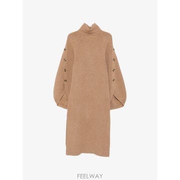 26 FW 짐머만 버튼 장식 터틀넥 미디 드레스 9552DF261 TP458140884