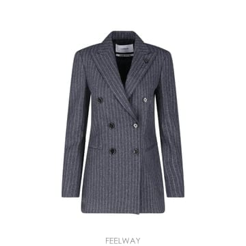 26 FW 라르디니 핀스트라이프 더블 브레스티드 블레이저 A7ADAMFILI53444 TP458942700