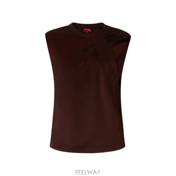 26 FW PINKO 드레이프 패디드 숄더 탑 107539A3GB TP456492058