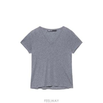 | Other Brand | 26 FW BIMBA Y LOLA  gray melange fluid V neck T shirt 262BR726 FW BIMBA Y LOLA  gray melange fluid V neck T shirt 