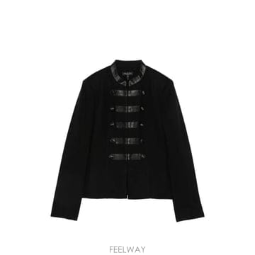 랙앤본 밀리타레 레더 트리밍 재킷