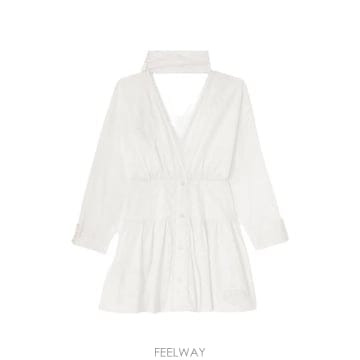 GANNI 26 FW ���� ȭ��Ʈ ��ư �巹�� A1030644 TP45428343126 FW ���� ȭ��Ʈ ��ư �巹�� A1030644 TP454283431