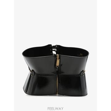 26 FW Elisabetta Franchi 로고 장식 벨트 CT51S67E2 TP457875298