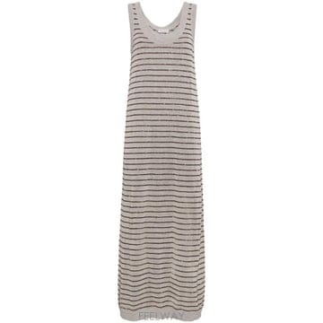 Brunello Cucinelli 26 FW ���ڷ� ��ġ�ڸ� ��Ʈ������ �ƽ� �巹�� M78765A90CVO75 TP45924547626 FW ���ڷ� ��ġ�ڸ� ��Ʈ������ �ƽ� �巹�� M78765A