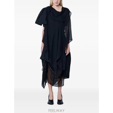 Yohji Yamamoto 26 FW �����߸����� ���Ī ���̾�� �巹���� �̵� �巹�� FKD138111 TP45924545426 FW �����߸����� ���Ī ���̾�� �巹���� �̵� �巹