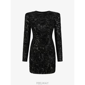 Philipp Plein 26 FW �ʸ��÷��� ũ������ ���� �ڼ� ��Ҹ� �̴� �巹�� AAECWRG3471PTE003N TP4592426 FW �ʸ��÷��� ũ������ ���� �ڼ� ��Ҹ� �̴� �巹��