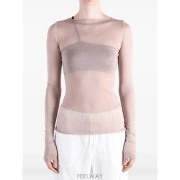 Rick Owens 26 FW �������� semi sheer long sleeve top RO02F5275JSW TP459244526 FW �������� semi sheer long sleeve top RO02F5275JSW