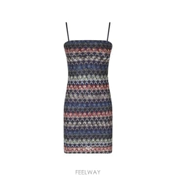 Missoni 26 FW �̽�� �κ귱 ��Ʈ ���İ�Ƽ ��Ʈ�� �̴� �巹�� DS26WG2GBR015P TP45708475426 FW �̽�� �κ귱 ��Ʈ ���İ�Ƽ ��Ʈ�� �̴� �巹�� D