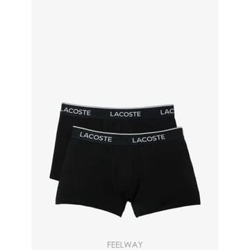 라코스테 로고 웨이스트밴드 복서 브리프 2팩