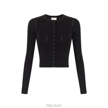 Elisabetta Franchi 26 FW Elisabetta Franchi knit openwork cardigan MK19S66E2 TP26 FW Elisabetta Franchi knit openwork cardigan MK19S6