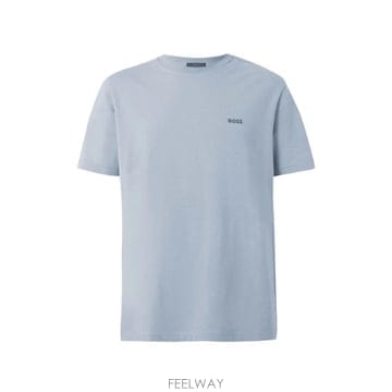 26 FW 보스 로고 디테일 스트레치 코튼 티셔츠 50506373 TP457598484