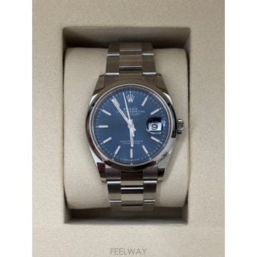 로렉스 데이저스트 스틸 브라이트 블루 36mm