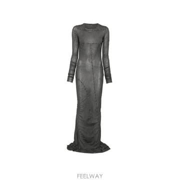 Rick Owens 26 FW �������� ���̵�� ����Ʈ �г� �ƽ� �巹�� DS02F6512BHD TP45892453726 FW �������� ���̵�� ����Ʈ �г� �ƽ� �巹�� DS02F6