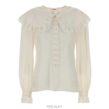 Chloe 26 FW ���ο� ���̽� Ʈ���� ����콺 CH25WHT07005 TP45889336626 FW ���ο� ���̽� Ʈ���� ����콺 CH25WHT07005 TP458