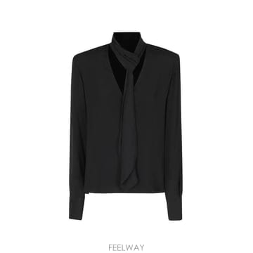 | Other Brand | 26 FW Federica Tosi bow detail V neck blouse 31104304099 TP426 FW Federica Tosi bow detail V neck blouse 311043040