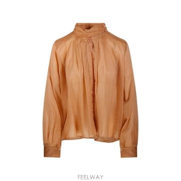 26 FW Forte Forte 모크 넥 개더 블라우스 15104MYSHIRT TP456660819
