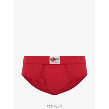 디스퀘어드2 스키 패스 로고 패치 울 브리프