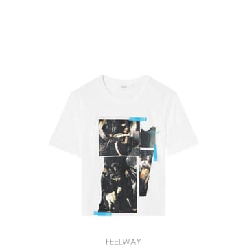 Off White 26 FW ����ȭ��Ʈ Tape Mercy regular T shirt 44MAA16MF26J00I100 TP26 FW ����ȭ��Ʈ Tape Mercy regular T shirt 44MAA16MF2