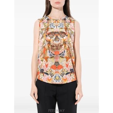 Alexander Mcqueen 26 FW �˷���� ���� floral skull vest 344310QCZ040915 TP45486272626 FW �˷���� ���� floral skull vest 344310QCZ040915 