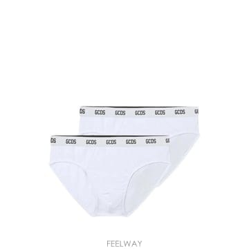 26 FW GCDS 에센셜 로고 웨이스트밴드 브리프 세트 2p A2EM3703UW2 TP456189391