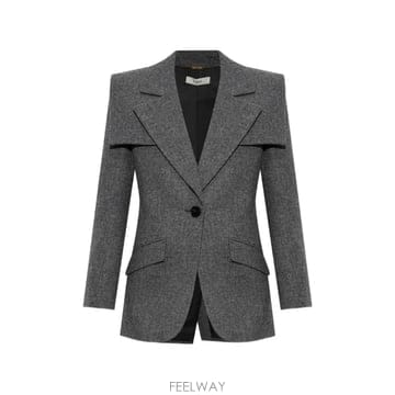 Chloe 26 FW ���ο� single breasted tailored jacket in chine wool CH2626 FW ���ο� single breasted tailored jacket in chine 