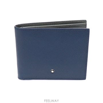 Montblanc(몽블랑) 116328 블루 사토리얼 레더 6CC 반지갑