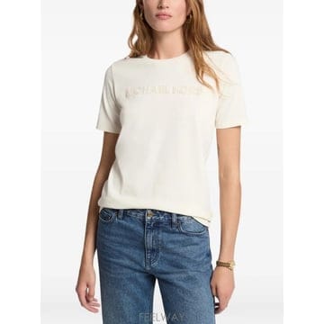 Michael Kors 26 FW ����Ŭ�ھ logo embellished T shirt MF6528D97J TP45865186726 FW ����Ŭ�ھ logo embellished T shirt MF6528D97J