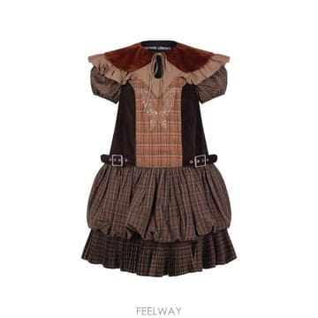 | Other Brand | 26 FW Chopova Lowena ���� üũ ���� ���� ��� �̵� �巹�� 1388BROWNMULTI TP26 FW Chopova Lowena ���� üũ ���� ���� ��� �̵� ��