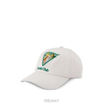 26 FW 카사블랑카 피라미드 어덕션 테니스 클럽 코튼 베이스볼 캡 모자 AHAT00205 TP4559256