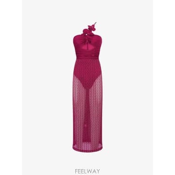 | Other Brand | 26 FW PatBO Petal Sheen one shoulder floral applique midi dr26 FW PatBO Petal Sheen one shoulder floral applique m