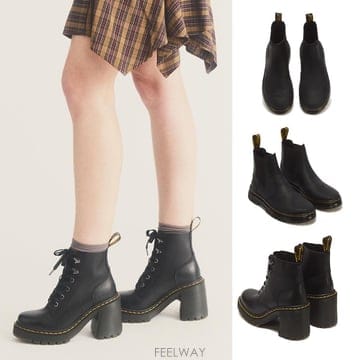 닥터마틴 부츠 힐 레이스업 제시 센달 26FW
