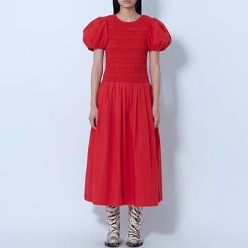 GANNI 26 FW ���� ��Ʈ��ġ ��ư ����ũ �ø��� �巹�� A1030546 06P26 FW ���� ��Ʈ��ġ ��ư ����ũ �ø��� �巹�� A1030546